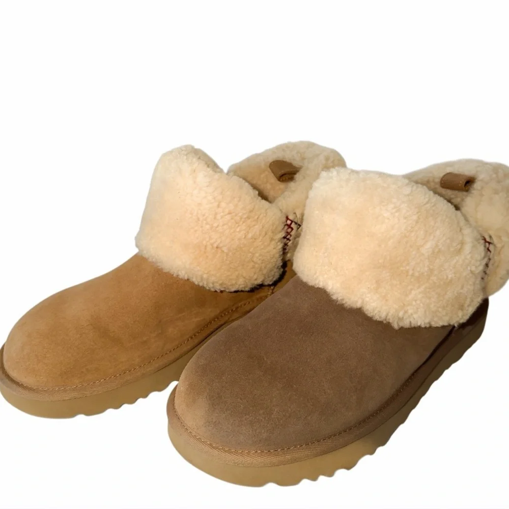 UGG Classic Ultra Mini Braid Slip-On Booties Sz 9 Slippers Warm Winter Outdoor